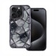 Twinki Hybrid Marble Back Cover Case (iPhone 13 Pro) black