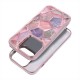 Twinki Hybrid Marble Back Cover Case (iPhone 13 Pro) pink