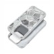 Twinki Hybrid Marble Back Cover Case (iPhone 14 Pro) silver