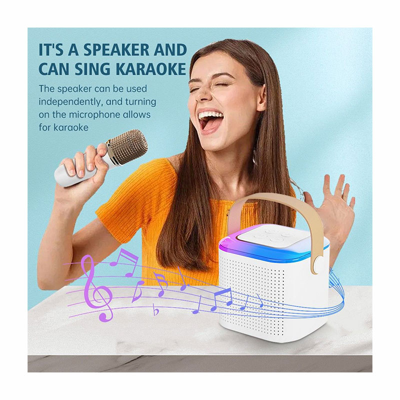 Mini Bluetooth Ηχείο 5.3 με Μικρόφωνο Karaoke Y1 (pink)