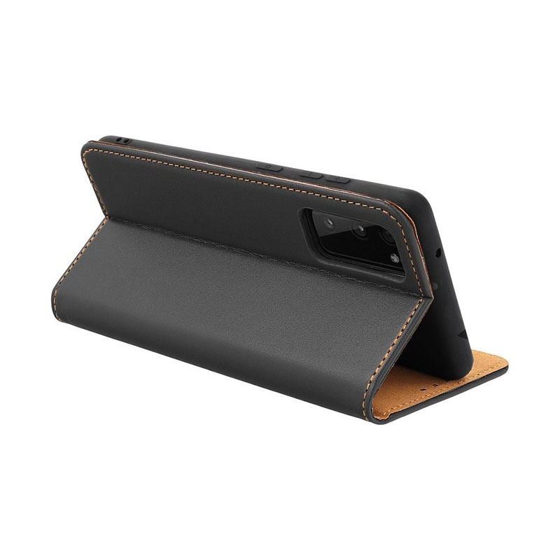 Smart Pro Genuine Leather Book Cover (Xiaomi Redmi Note 10 Pro) black