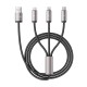 Tech-Protect Ultraboost 3in1 Cable Type-C / Lightning / Micro USB 3,5A 1m (grey)