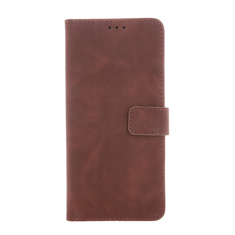 Smart Velvet Leather Book Cover (Motorola Edge 40 Neo) brown