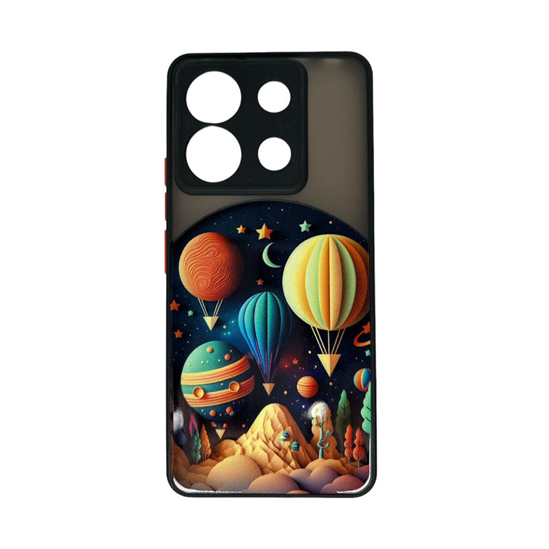 Ultra Trendy Cappadocia Balloons Back Cover Case (Xiaomi Redmi Note 13 Pro 4G / Poco M6 Pro) black