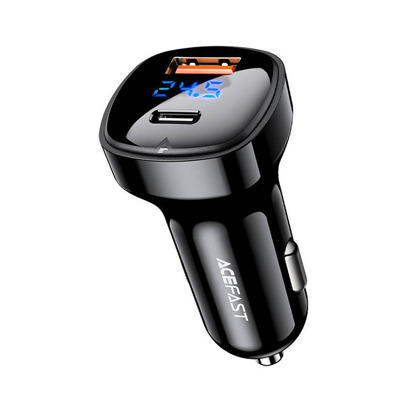 Acefast B4 Display Car Charger 66W Type-C / USB (black)