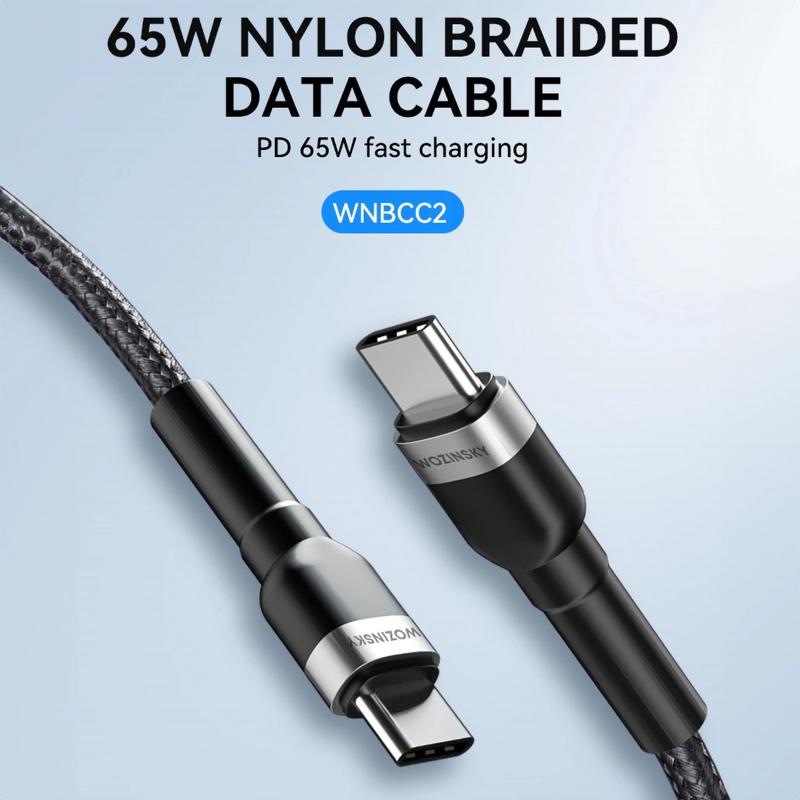 Wozinsky WNBCC2 Type-C / Type-C Cable PD 65W 2m (black)