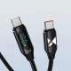 Wozinsky WUCCC1 Type-C / Type-C LCD Screen Cable PD 100W 1m (black)