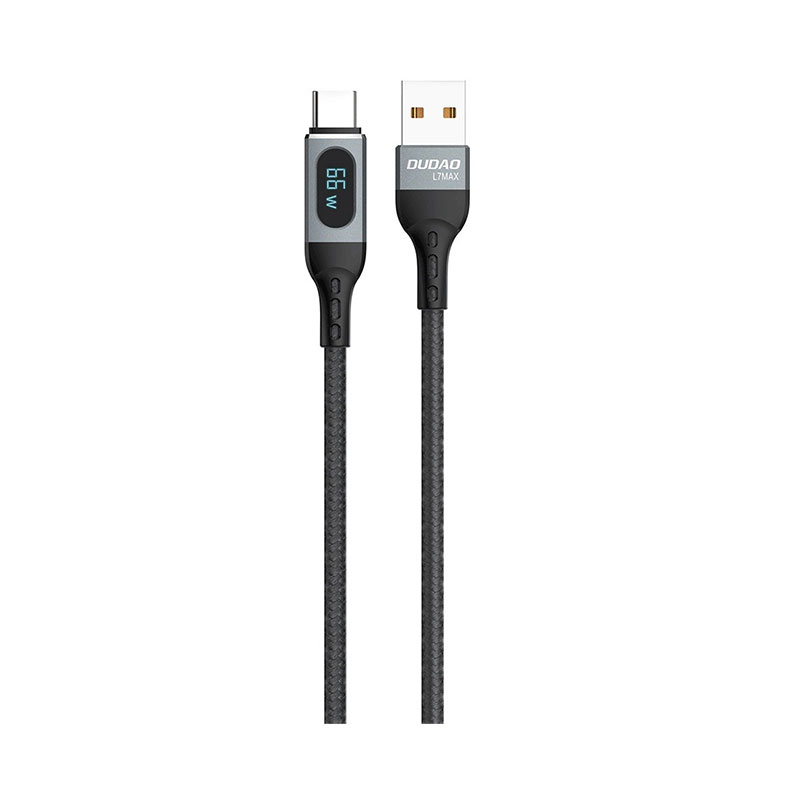 Dudao Type-C Display Fast Charging Cable PD 66W 1m (L7Max) black