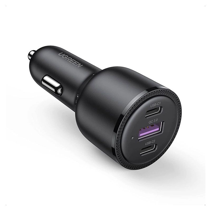 Ugreen Car Charger 2x Type-C / 1x USB 69W 5A PD QC (20467) black