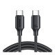 Joyroom S-CC060A9 Long-Lasting Cable Type-C / Type-C PD QC 60W 3A 1m (black)