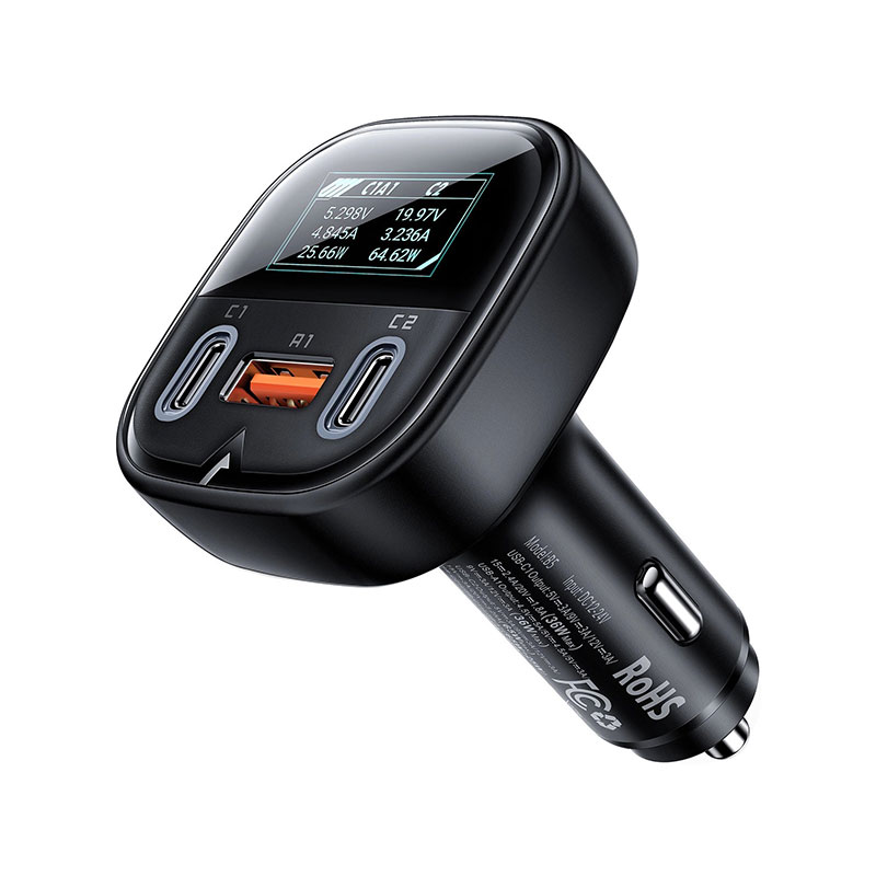 Acefast Car Charger 101W 2x Type-C / USB (PPS, PD, QC4.0, AFC, FCP, SCP) black (B5)