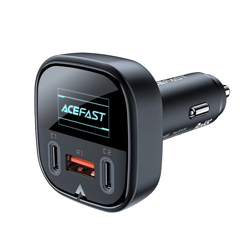 Acefast Car Charger 101W 2x Type-C / USB (PPS, PD, QC4.0, AFC, FCP, SCP) black (B5)