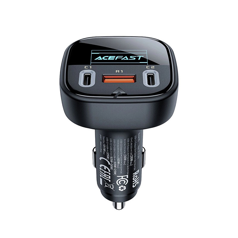 Acefast Car Charger 101W 2x Type-C / USB (PPS, PD, QC4.0, AFC, FCP, SCP) black (B5)