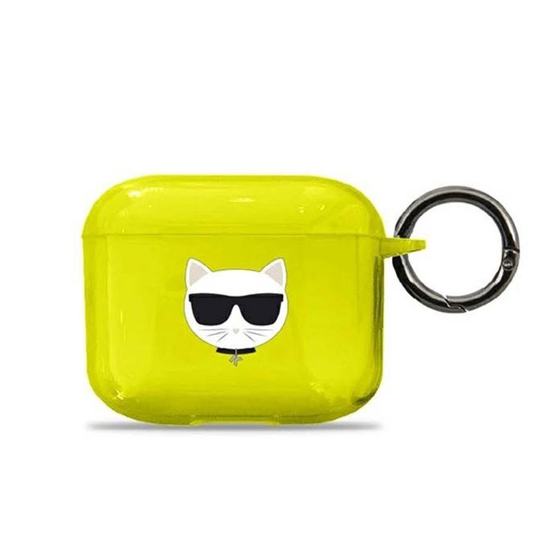 Karl Lagerfeld® Choupette Head Silicone Case (Apple AirPods 3) yellow