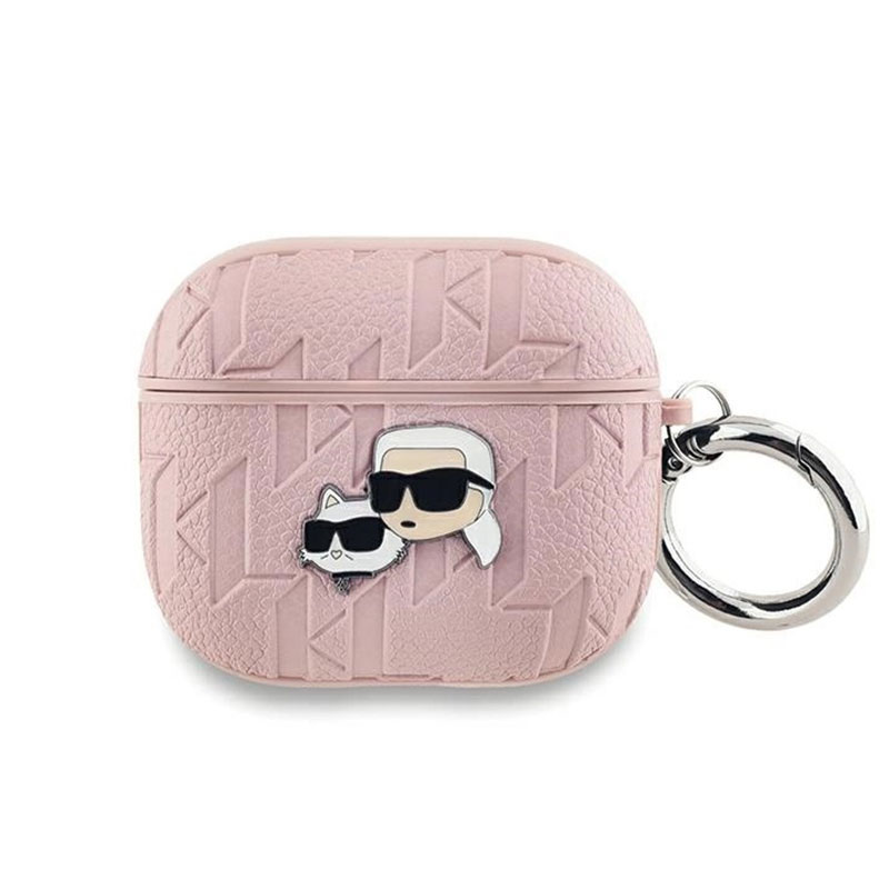 Karl Lagerfeld® Monogram Karl & Choupette Case (Apple AirPods 3) pink