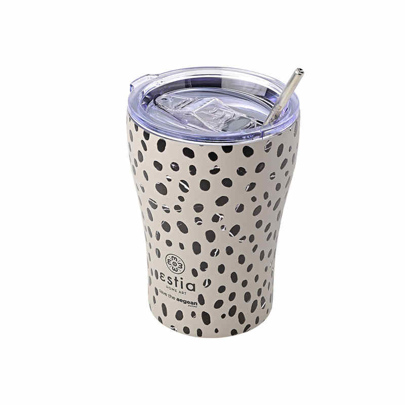 Estia Coffee Mug 350ml Save Τhe Aegean (Leopard Taupe)