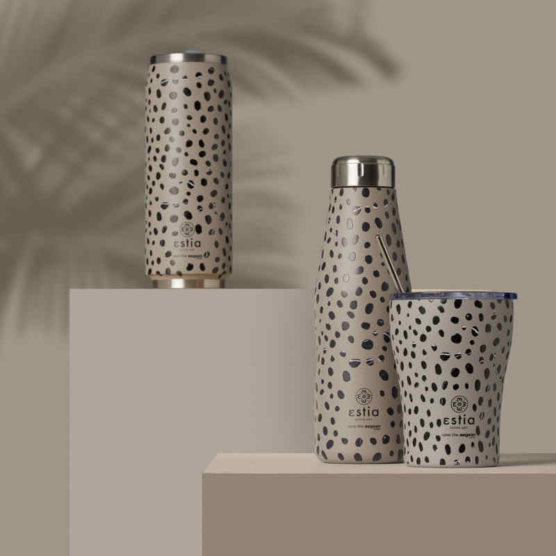 Estia Coffee Mug 350ml Save Τhe Aegean (Leopard Taupe)