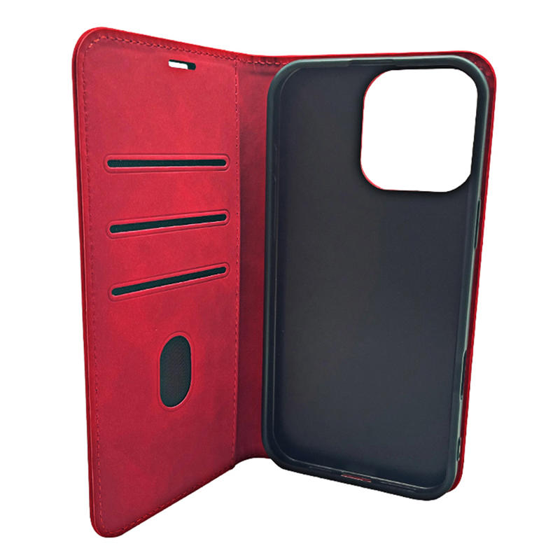 Smart Suede Leather Book Cover (Motorola Moto G24 / G04 / E14) red