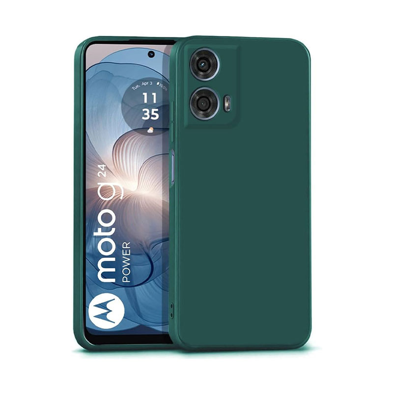 Soft Matt Case Back Cover (Motorola Moto G24 / G04 / E14) green