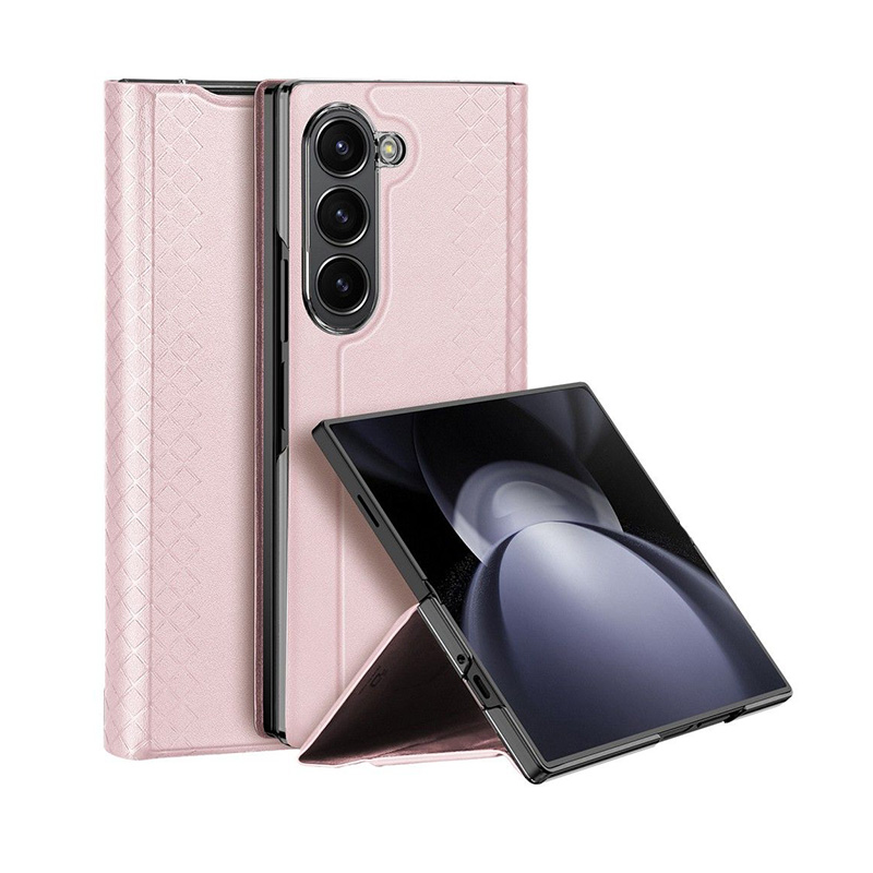 Dux Ducis Bril Back Leather Case (Samsung Galaxy Z Fold 6) pink