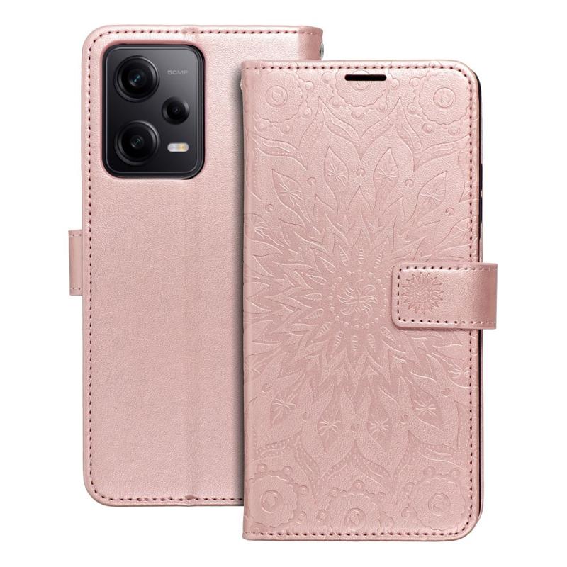 Forcell Mezzo Mandala Book Cover Case (Xiaomi Poco X5 Pro 5G / Redmi Note 12 Pro 5G) rose gold