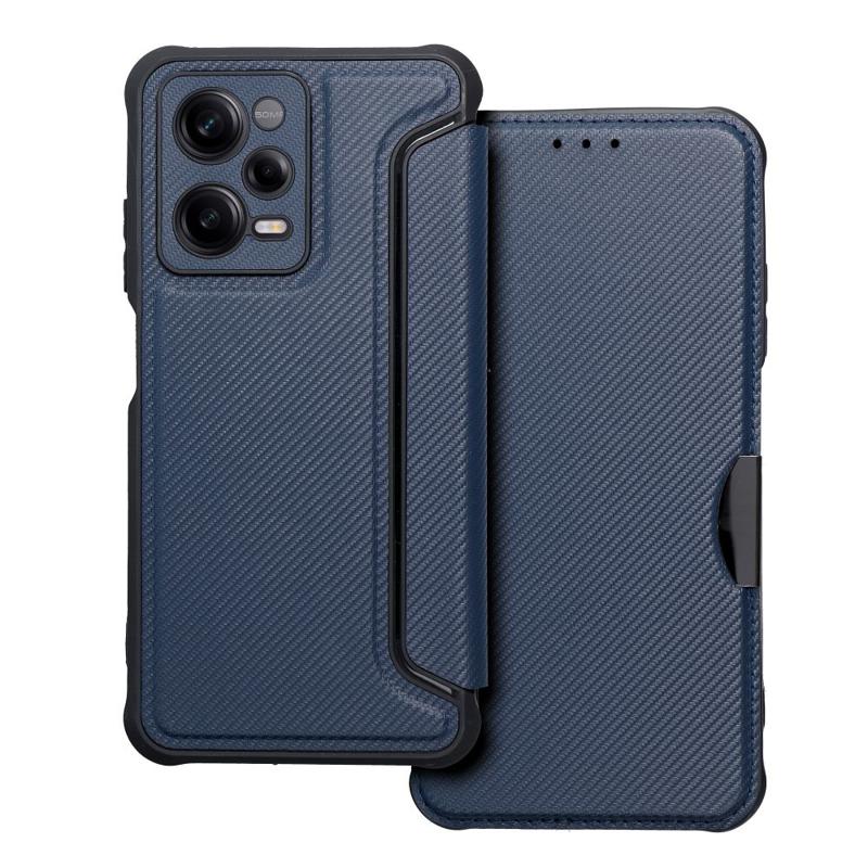 Forcell Razor Carbon Book Cover Case (Xiaomi Poco X5 Pro 5G / Redmi Note 12 Pro 5G) blue