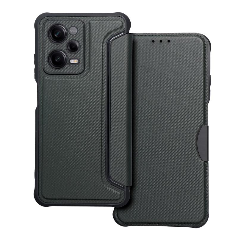 Forcell Razor Carbon Book Cover Case (Xiaomi Poco X5 Pro 5G / Redmi Note 12 Pro 5G) dark green