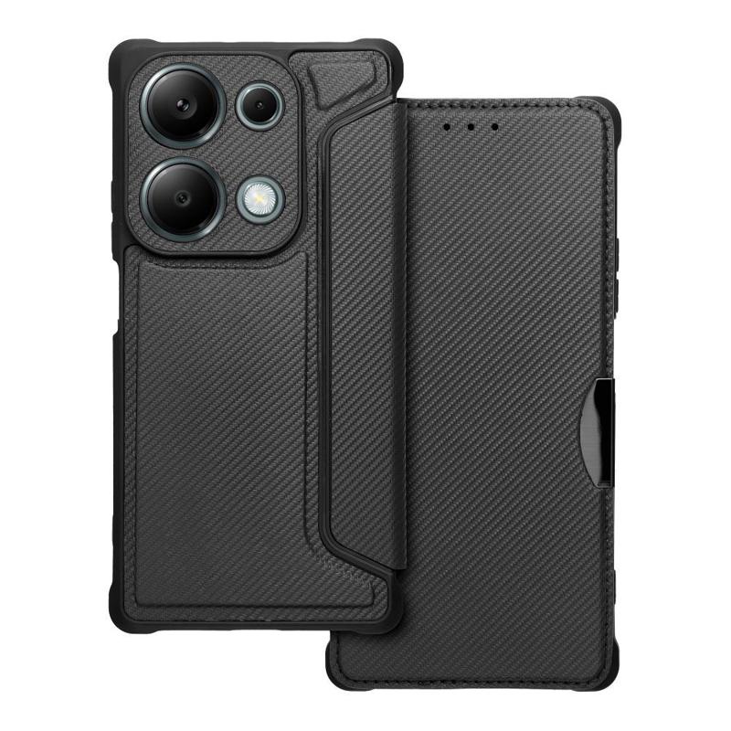 Forcell Razor Carbon Book Cover Case (Xiaomi Redmi Note 13 Pro 4G / Poco M6 Pro 4G) black