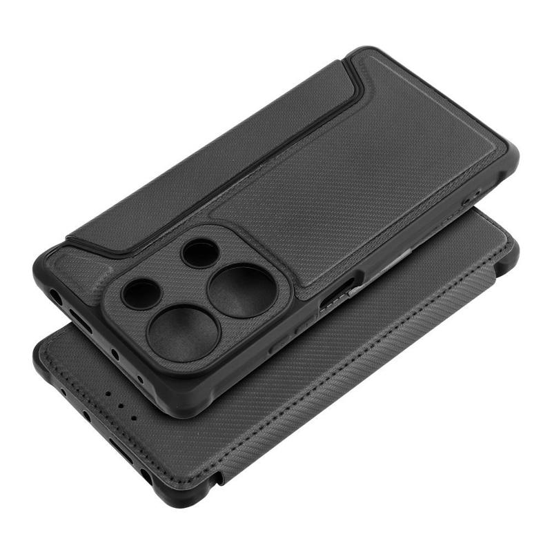 Forcell Razor Carbon Book Cover Case (Xiaomi Redmi Note 13 Pro 4G / Poco M6 Pro 4G) black