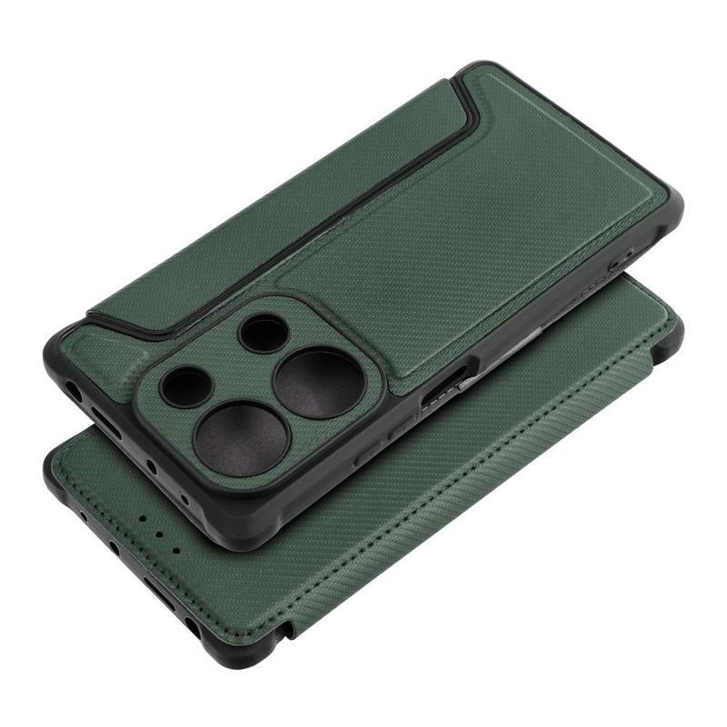 Forcell Razor Carbon Book Cover Case (Xiaomi Redmi Note 13 Pro 4G / Poco M6 Pro 4G) dark green