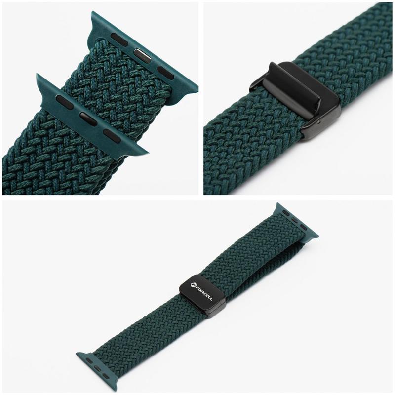 Forcell FA02 Magnetic Nylon Λουράκι (Apple Watch All Models) (42/44/45/49mm) rainforest green