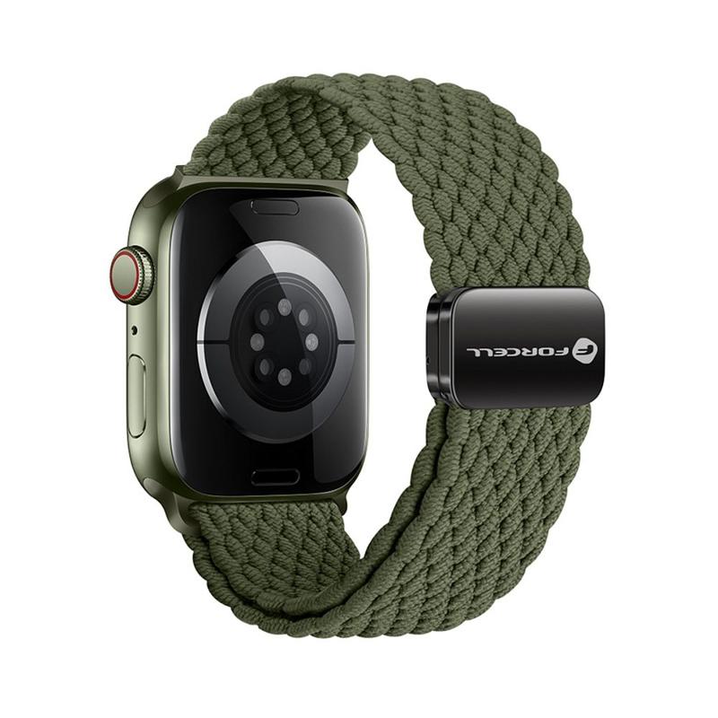 Forcell FA02 Magnetic Nylon Λουράκι (Apple Watch All Models) (42/44/45/49mm) dark green