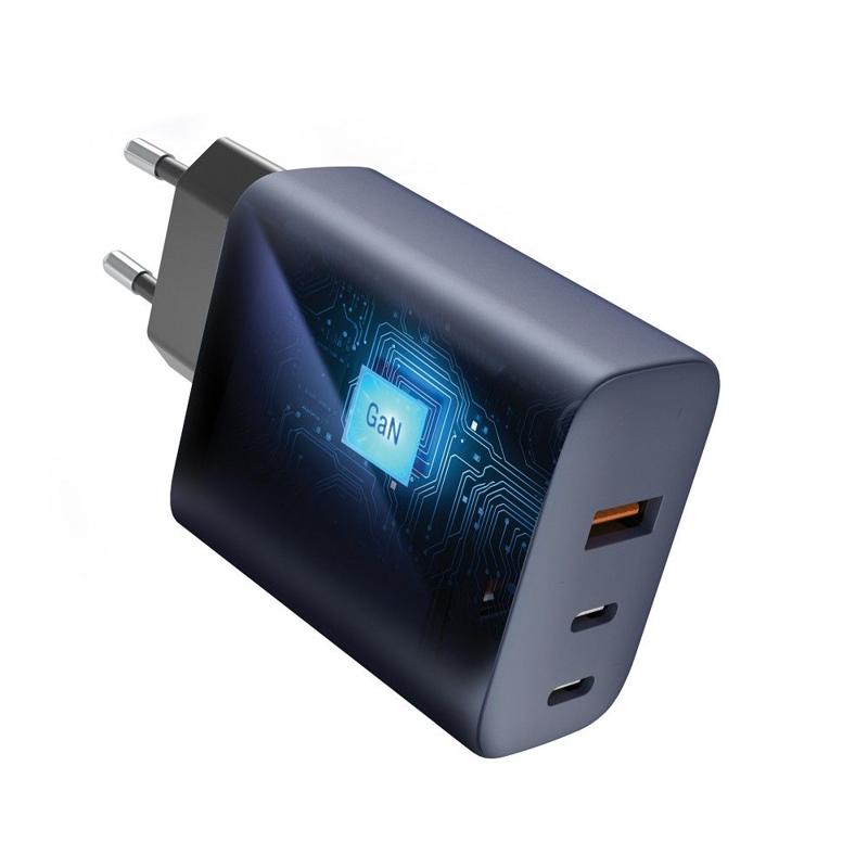 Forcell F-Energy GaN VT-42B Wall Charget 2x Type-C / USB PD QC4.0 4A 65W (gray)