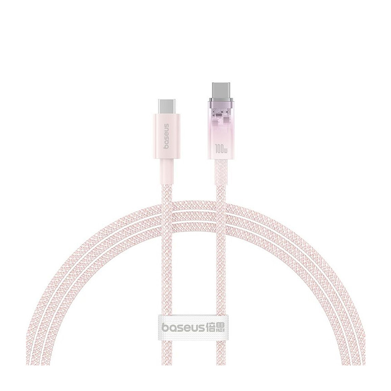 Baseus Explorer Cable Type-C / Type-C PD 6A 100W 1m (pink)