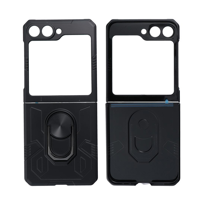 Finger Ring Rugged Case Back Cover (Samsung Galaxy Z Flip 6) black