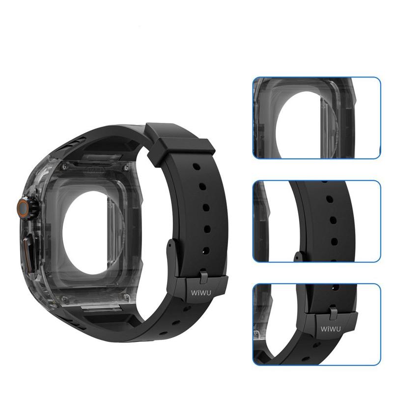 Wiwu Rambo 2in1 Armor Frame and Band (Apple Watch 49mm) (Wi-WB014)black