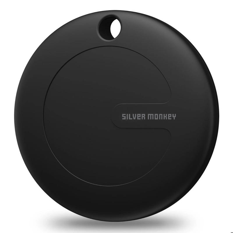 Silver Monkey TAG Tracker with Silicone Case and Apple Find My (black)