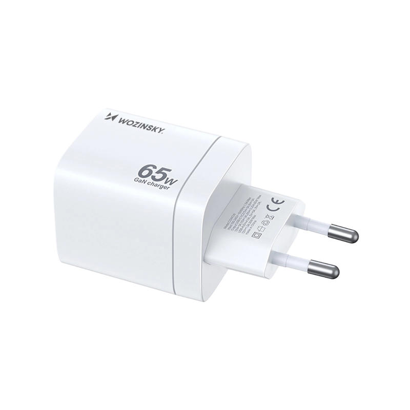 Wozinsky CGWCW GaN Wall Charger 65W USB-A / 2 x Type-C (white)