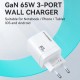 Wozinsky CGWCW GaN Wall Charger 65W USB-A / 2 x Type-C (white)