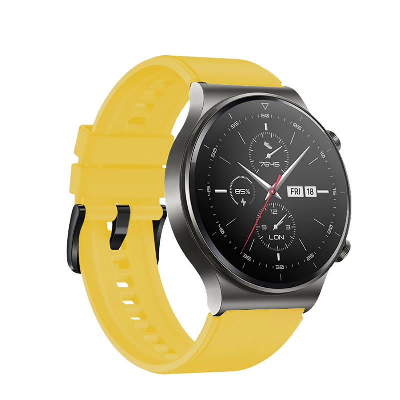 Silicone Strap Λουράκι Σιλικόνης (Huawei Watch GT Αll Models) (46mm) yellow