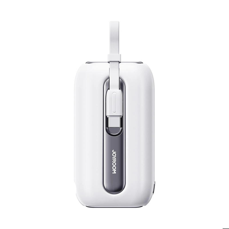 Joyroom Mini Power Bank 10000mAh 22.5W built-in Type-C and Lightning Cables (JR-L012) white