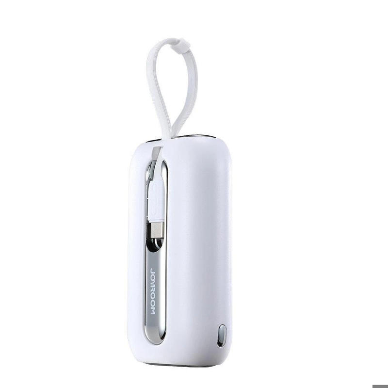 Joyroom Mini Power Bank 10000mAh 22.5W built-in Type-C and Lightning Cables (JR-L012) white