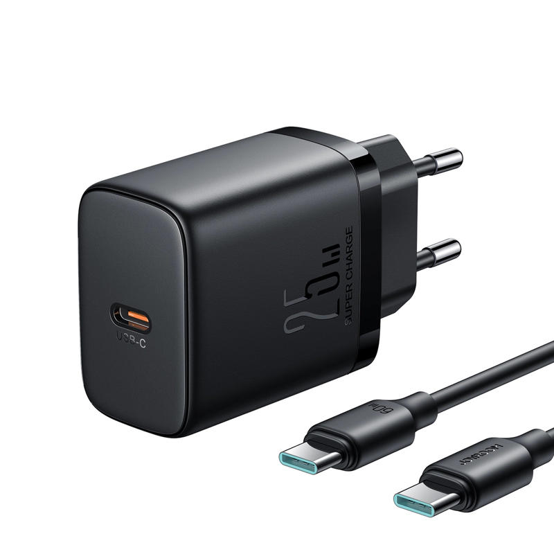 Joyroom JR-TCF11 Fast Wall Charger 25W (Type-C / Type-C Cable 1m) black