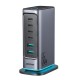 Joyroom JR-TCM02 Multi-Port GaN Charger 65W 4x Type-C 2x USB-A (dark gray)