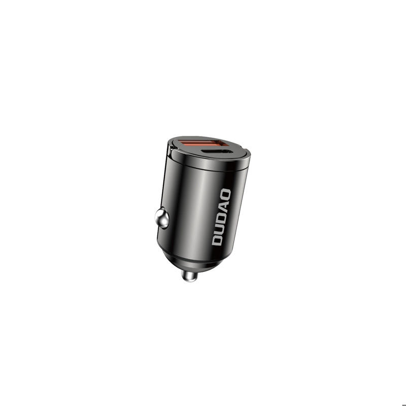 Dudao R3MAX Mini Car Charger Type-C / USB 48W QC PD (black)