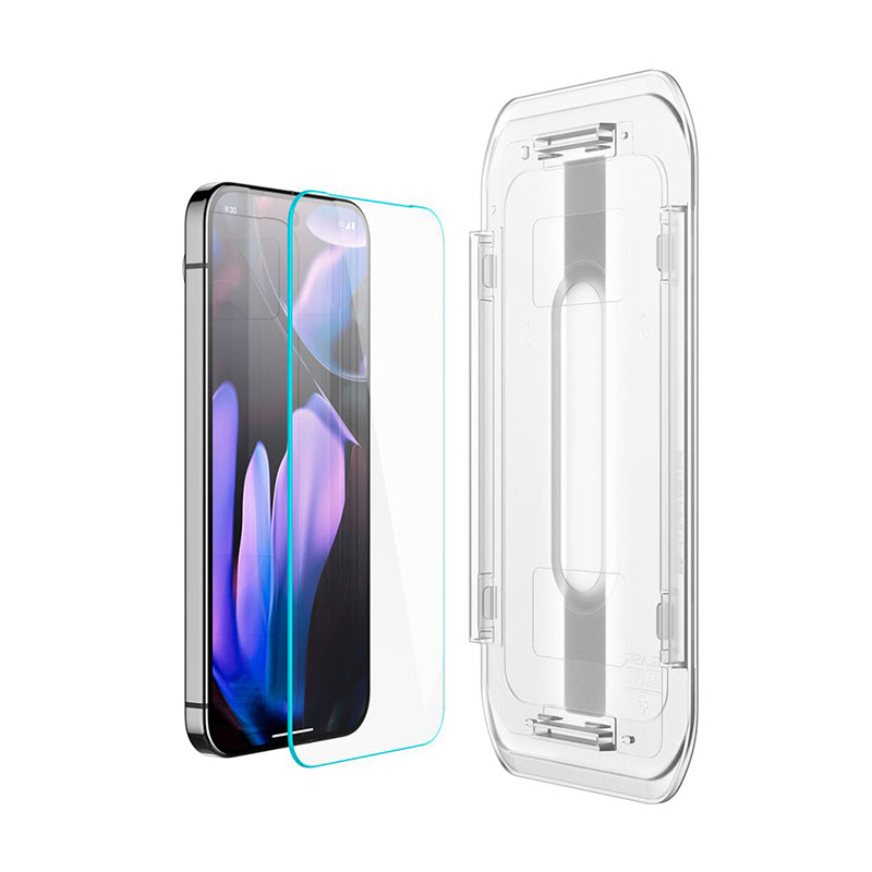 Spigen® GLAS.tR™ Ez Fit (x2Pack) Tempered Glass (iPhone 16 Pro) clear