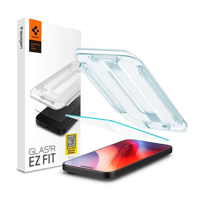 Spigen® GLAS.tR™ Ez Fit Tempered Glass (iPhone 16 Pro) clear