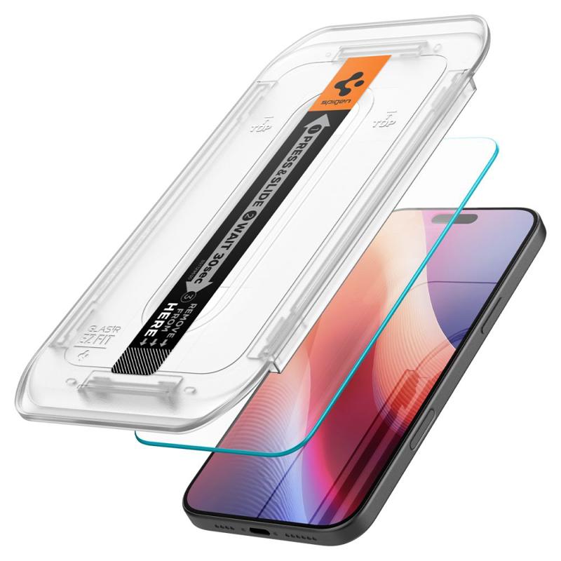 Spigen® GLAS.tR™ Ez Fit Tempered Glass (iPhone 16 Pro) clear