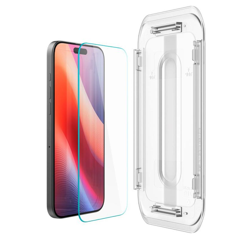 Spigen® GLAS.tR™ Ez Fit Tempered Glass (iPhone 16 Pro) clear