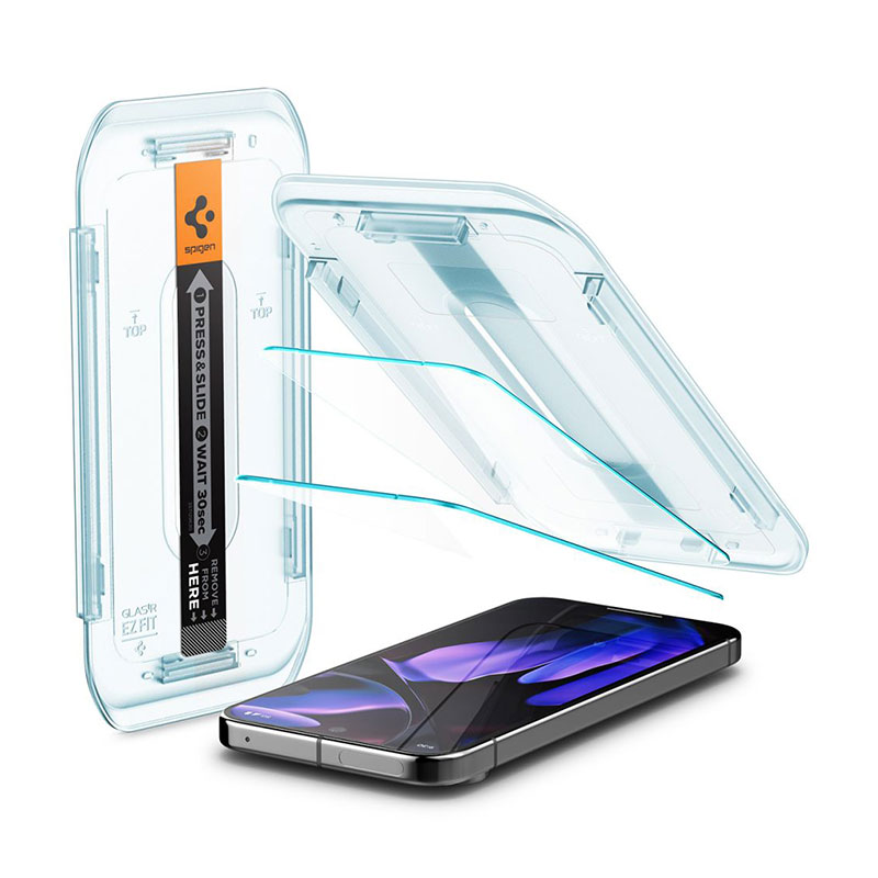 Spigen® GLAS.tR™ Ez Fit (x2Pack) Tempered Glass (Google Pixel 9 / 9 Pro) clear